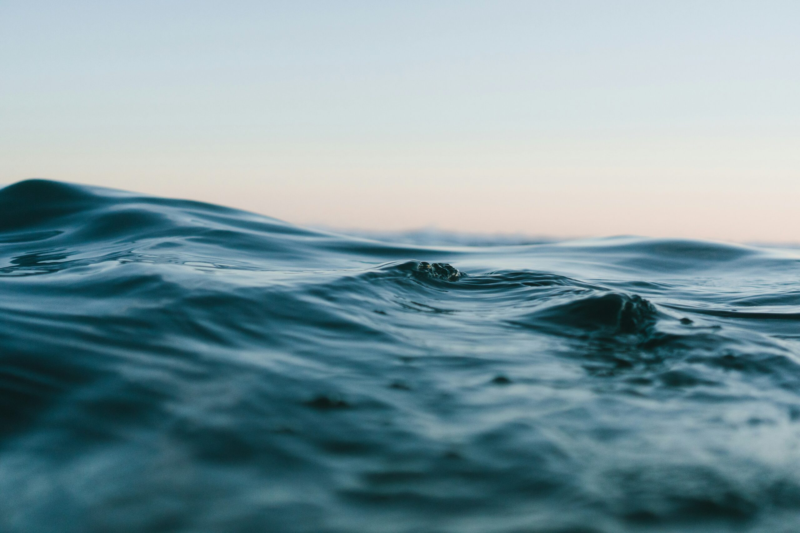 Close up view of the ocean